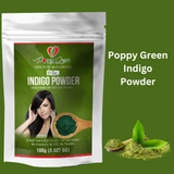 Poppy Green 100% Pure Organic & Natural Indigo Powder For Hair