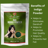Poppy Green 100% Pure Organic & Natural Indigo Powder For Hair