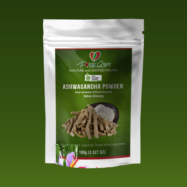 Poppy Green 100% Pure Organic Ashwagandha Powder