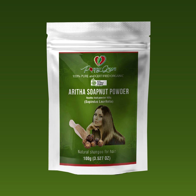 Poppy Green 100% Pure Organic & Natural Soapnut Powder (Aritha)